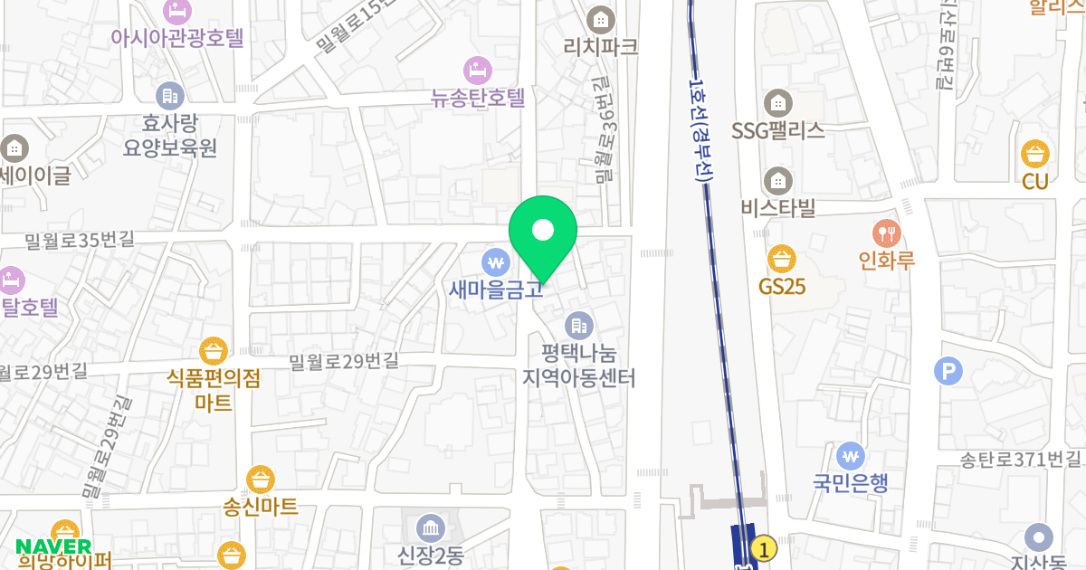 단지형다세대 위치 지도 - 경기도 평택시 밀월로 34