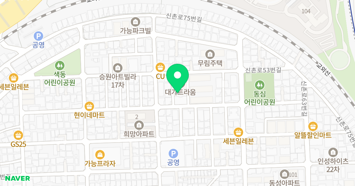 이현엘리지움 위치 지도 - 경기도 의정부시 신촌로39번길 40-5