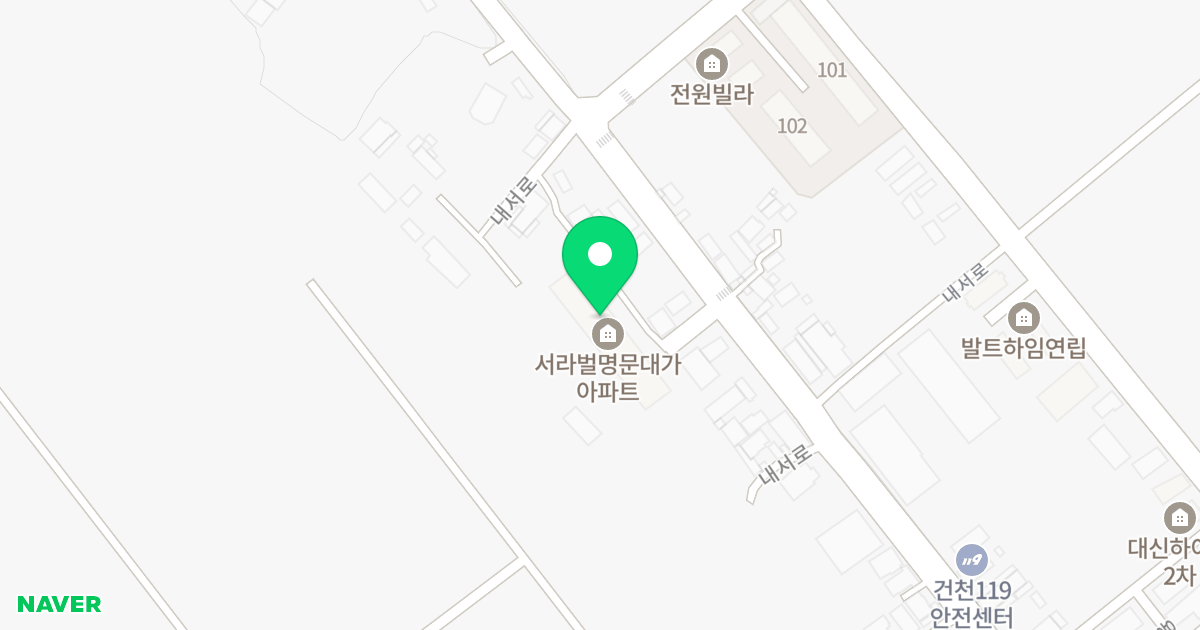 서라벌명가아파트 위치 지도 - 경상북도 경주시 건천읍 내서로 1038-21
