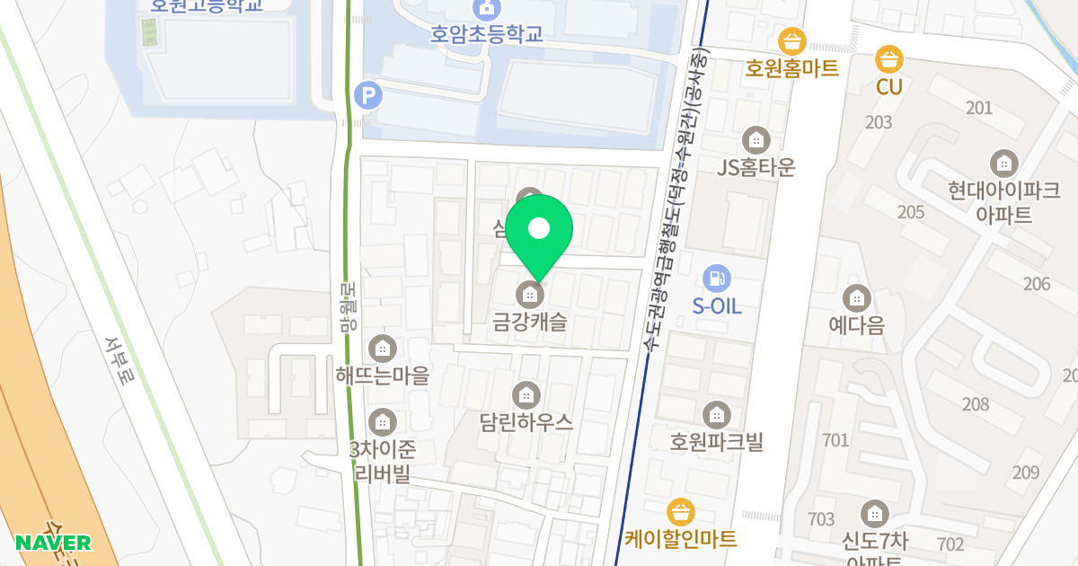 금강캐슬 위치 지도 - 경기도 의정부시 호암로 37-11