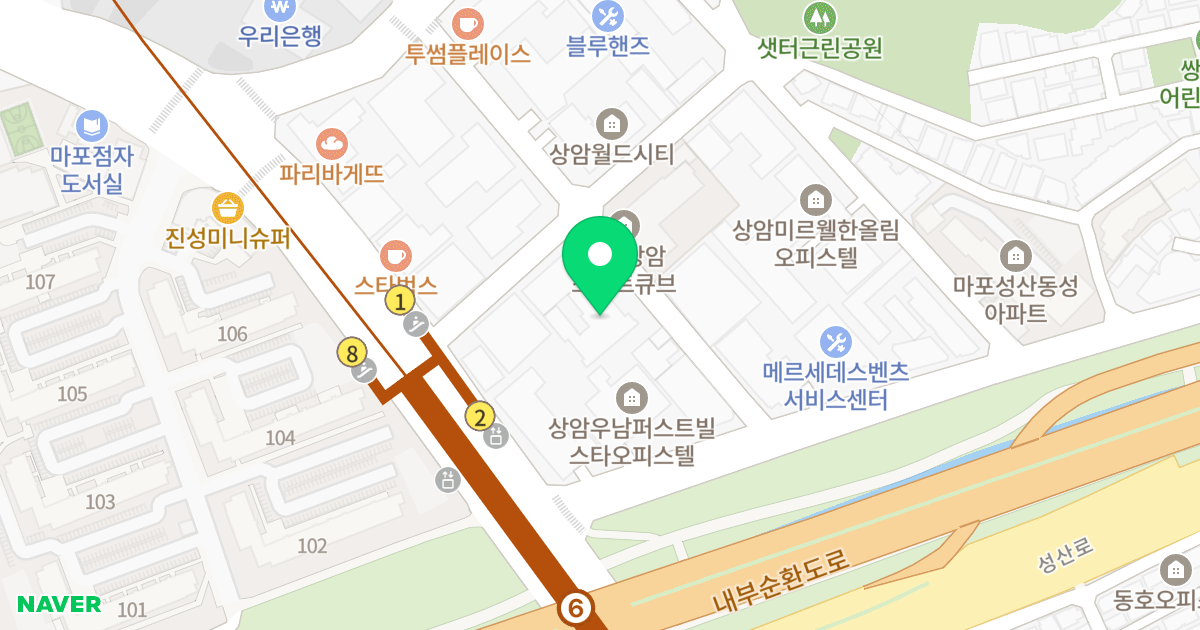 마포클레세 위치 지도 - 서울특별시 마포구 모래내로1길 9