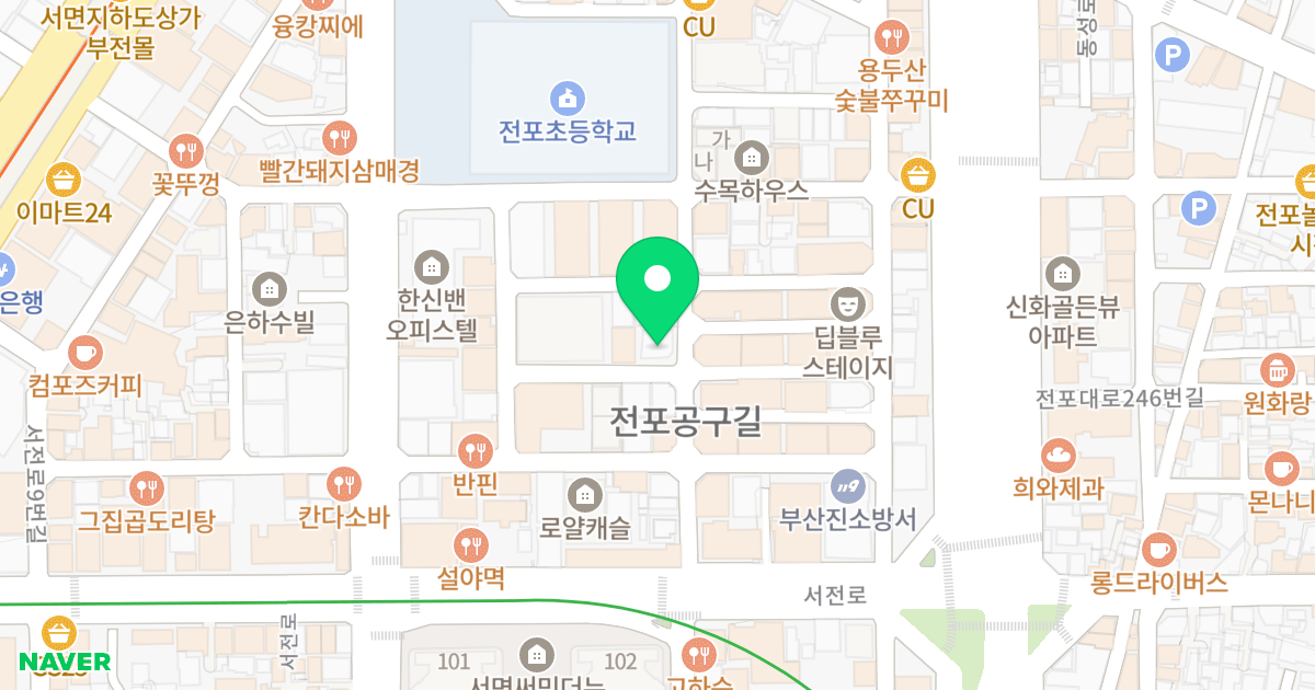 베스아이 위치 지도 - 부산광역시 부산진구