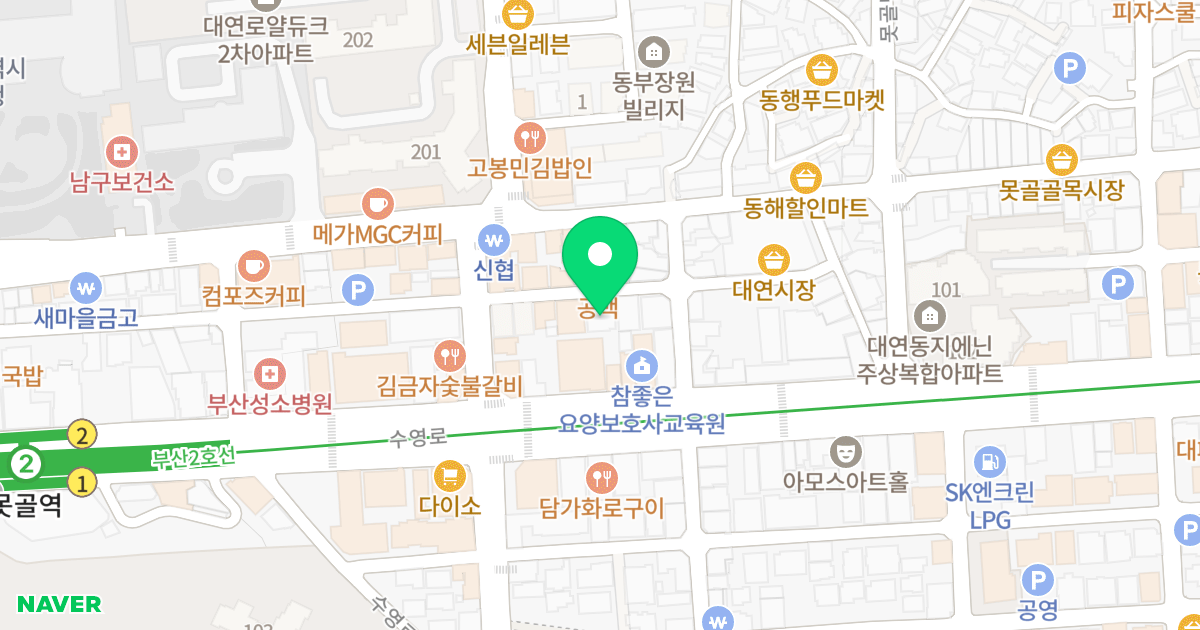 더존하우스 위치 지도 - 부산광역시 남구 못골로12번길 68