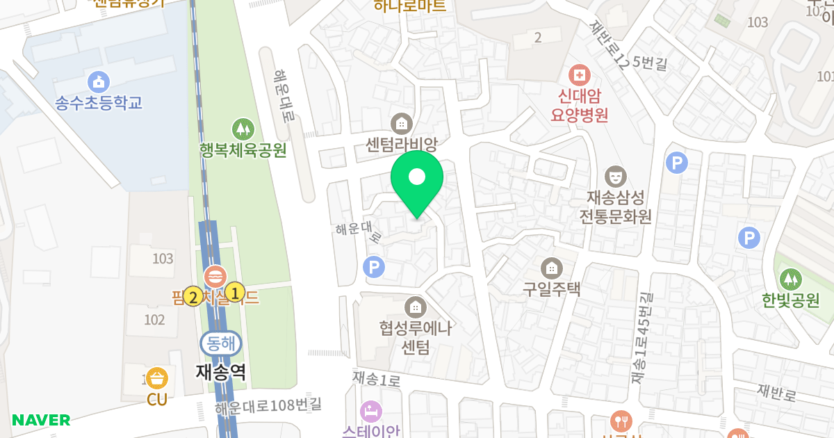 (207) 위치 지도 - 부산광역시 해운대구 해운대로 95-15