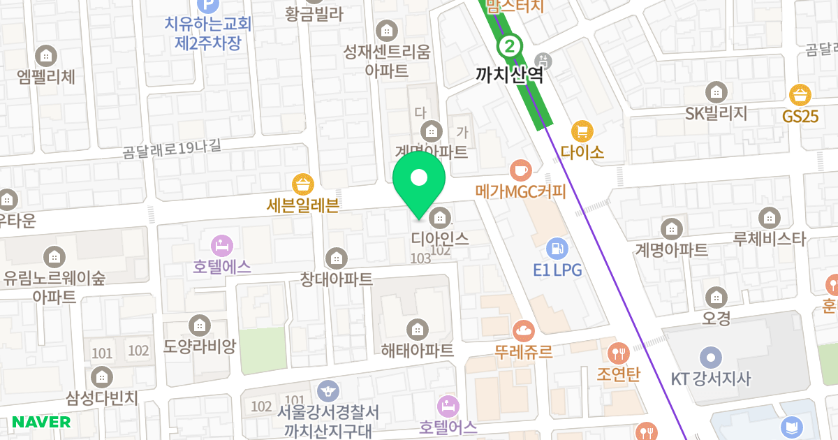 월드오피스텔 위치 지도 - 서울특별시 강서구 곰달래로 120