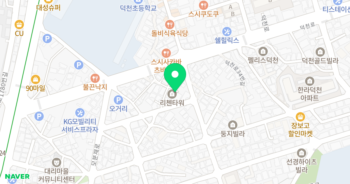 리첸타워 위치 지도 - 부산광역시 북구 모분재로7번길 25