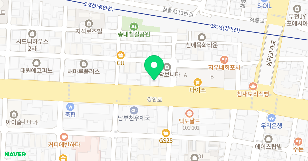 H.B엘림케슬 위치 지도 - 경기도 부천시 소사구 경인로169번길 7-5