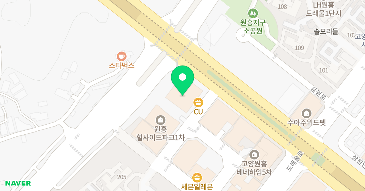 원흥퍼스트푸르지오시티 위치 지도 - 경기도 고양시 덕양구