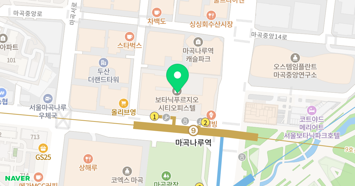 마곡나루역보타닉푸르지오시티 위치 지도 - 서울특별시 강서구