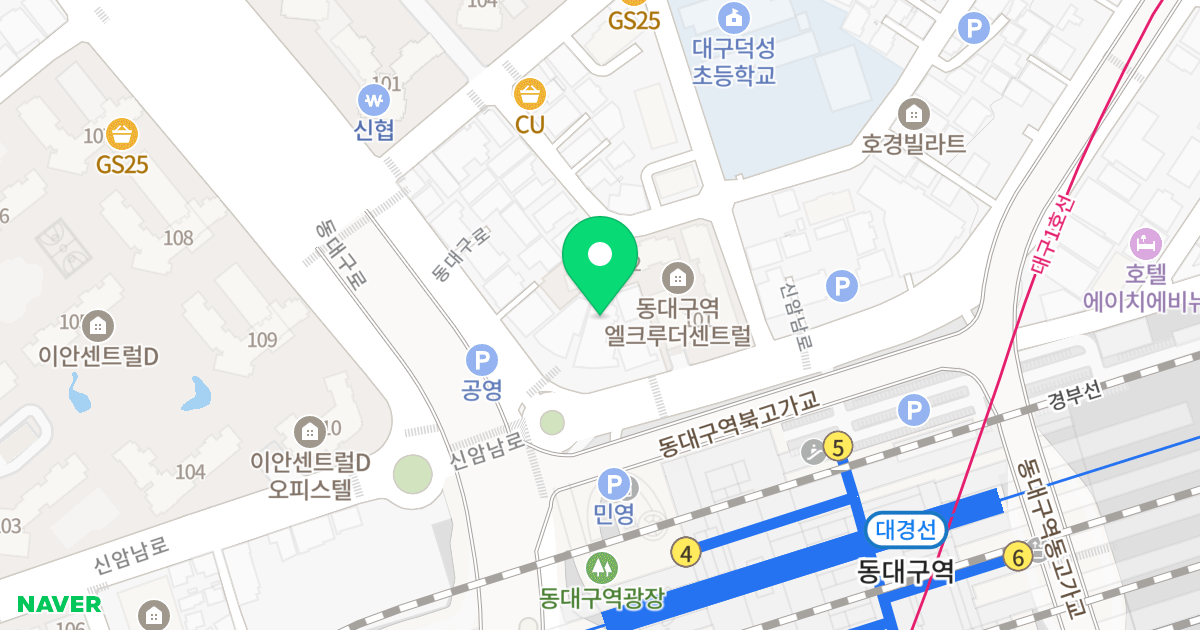 라임 오피스텔 위치 지도 - 대구광역시 동구 신암남로 105