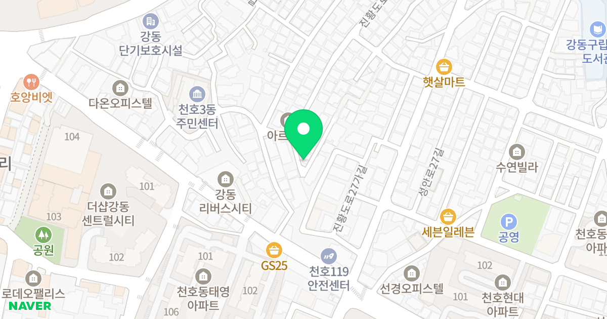 (191-22) 위치 지도 - 서울특별시 강동구 진황도로27가길 17-10