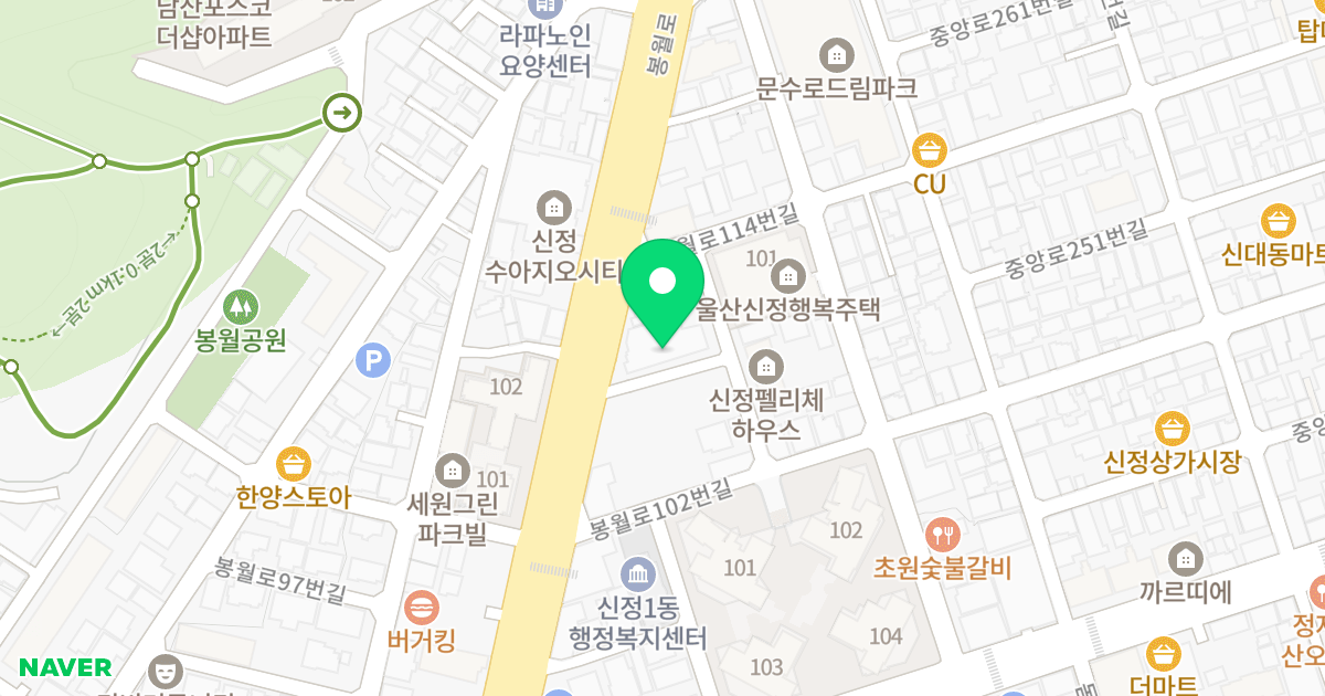 (576-2) 위치 지도 - 울산광역시 남구 봉월로102번길 9-13