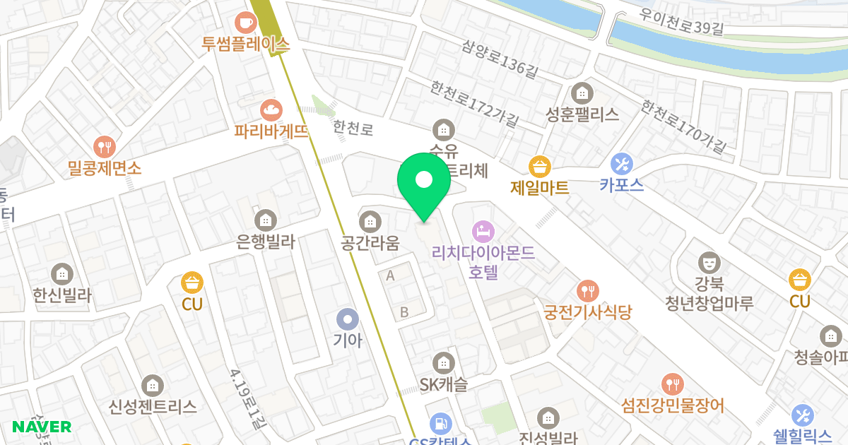 FIRST VIEW 아파트 위치 지도 - 서울특별시 강북구 삼양로130길 9-21