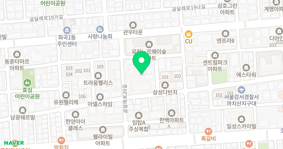 혜성오피스텔 위치 지도 - 서울특별시 강서구 월정로20길 82-6