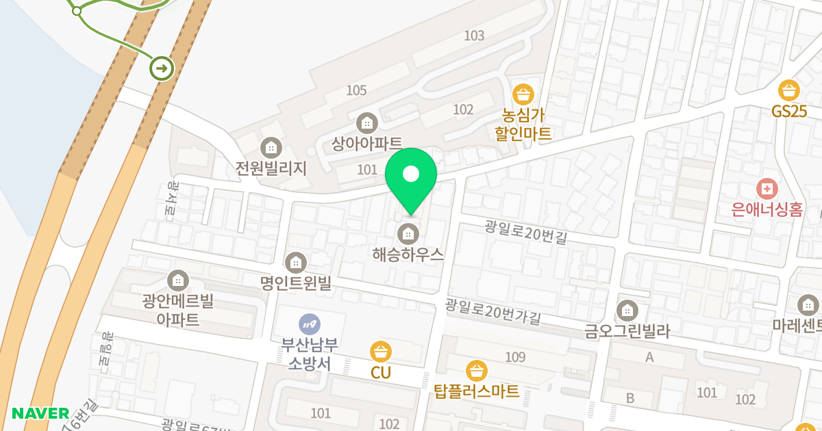 해승하우스 위치 지도 - 부산광역시 수영구