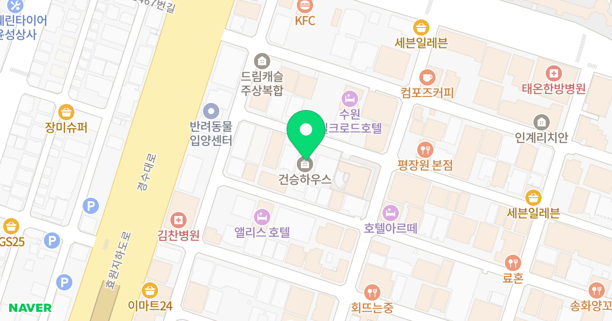 (1023-15) 위치 지도 - 경기도 수원시 팔달구 인계로94번길 27-14