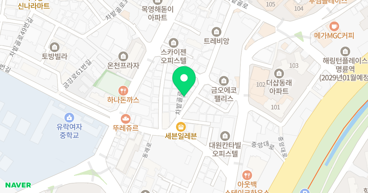 좋은빌 위치 지도 - 부산광역시 동래구 차밭골로21번길 42-8
