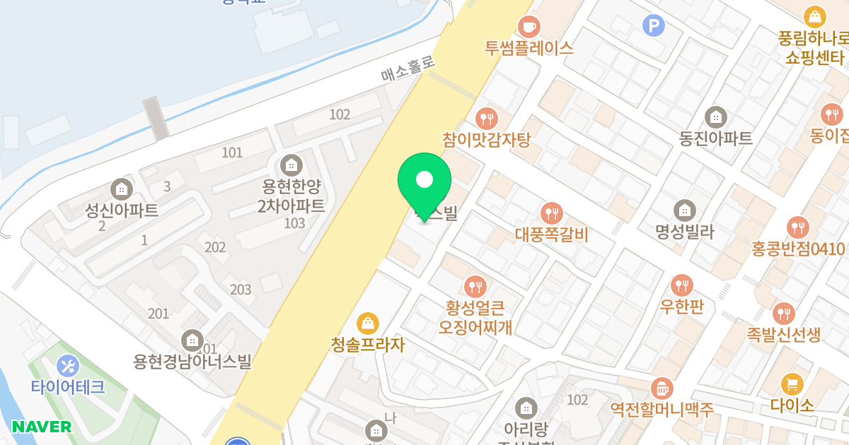 더젠씨티 위치 지도 - 인천광역시 미추홀구 토금남로4번길 12