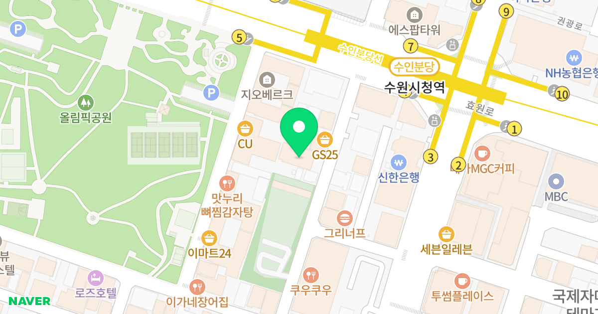 (1013-12) 위치 지도 - 경기도 수원시 권선구 효원로266번길 18