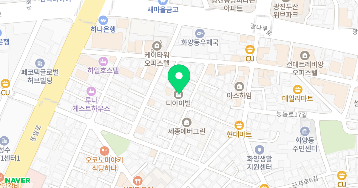 (19-57) 위치 지도 - 서울특별시 광진구 광나루로16길 14