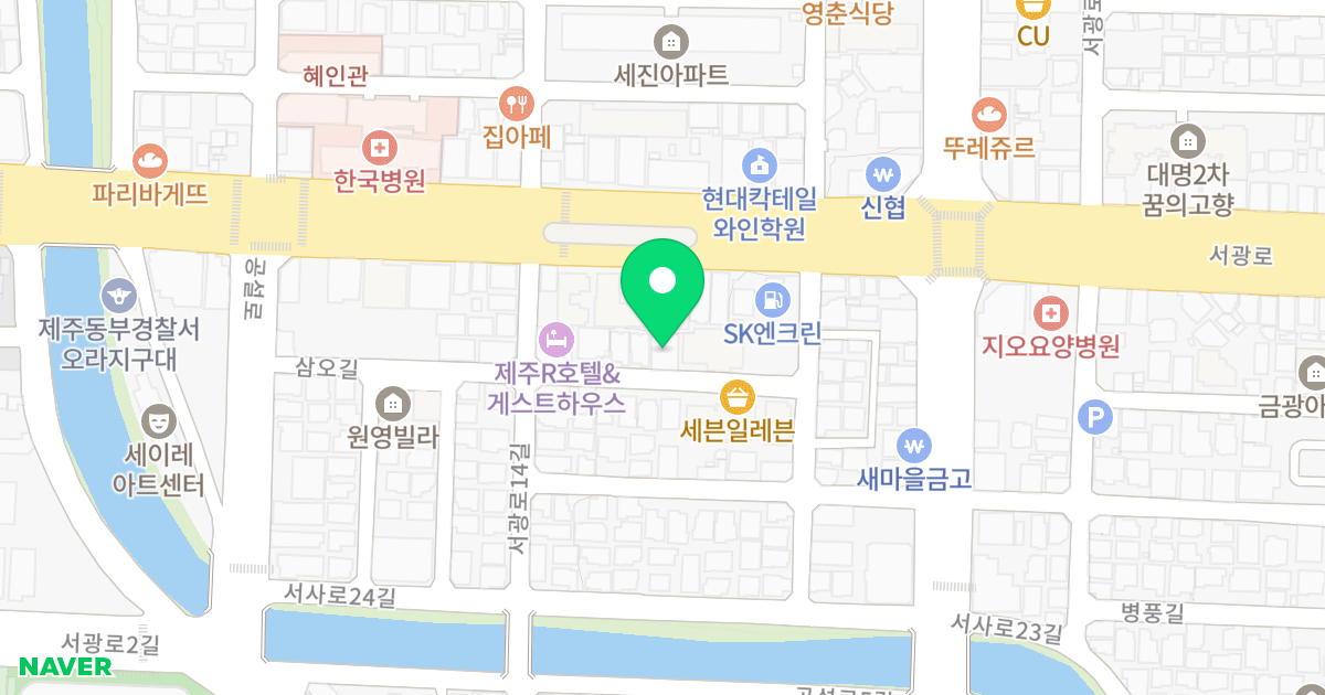 성은하이빌 위치 지도 - 제주특별자치도 제주시 삼오길 19