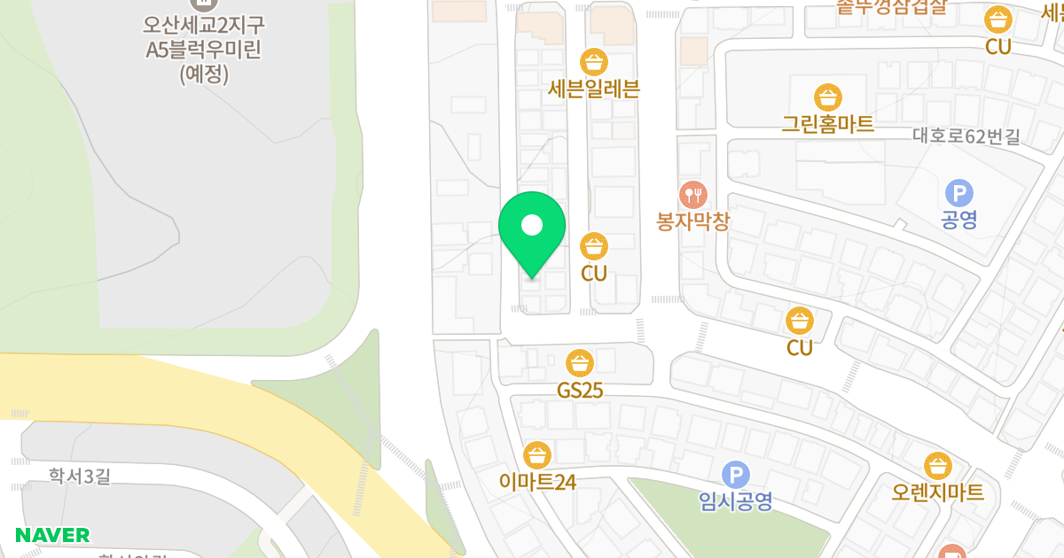 (686-9) 위치 지도 - 경기도 오산시 대호로71번길 12