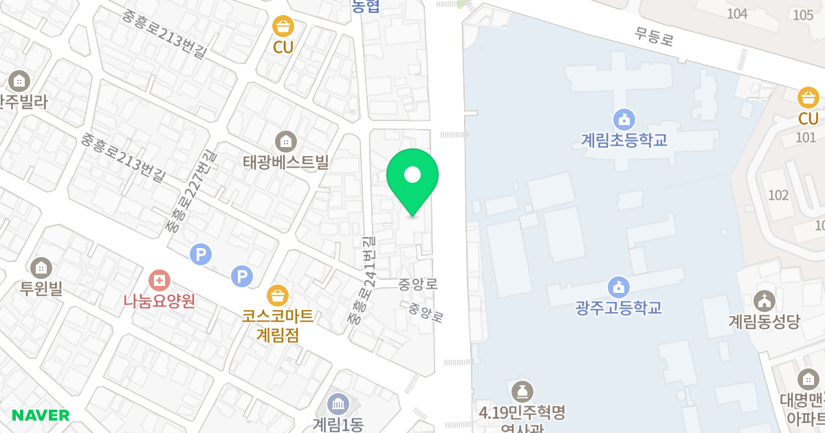(175-7) 위치 지도 - 광주광역시 동구 중앙로 313