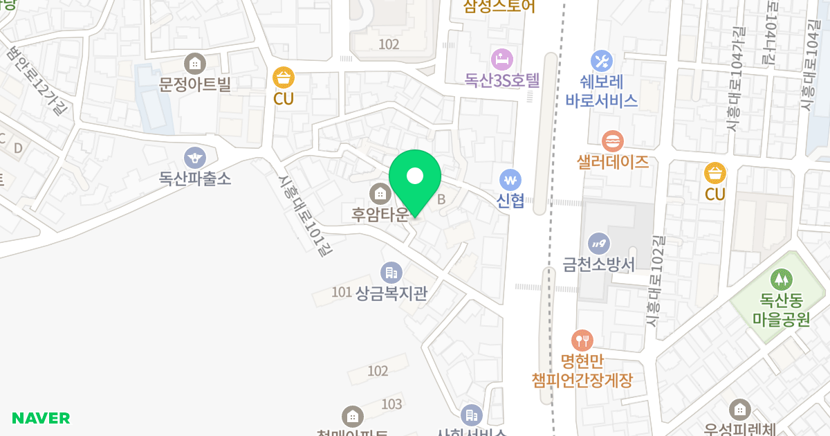 SKY 위치 지도 - 서울특별시 금천구 시흥대로101길 14-4
