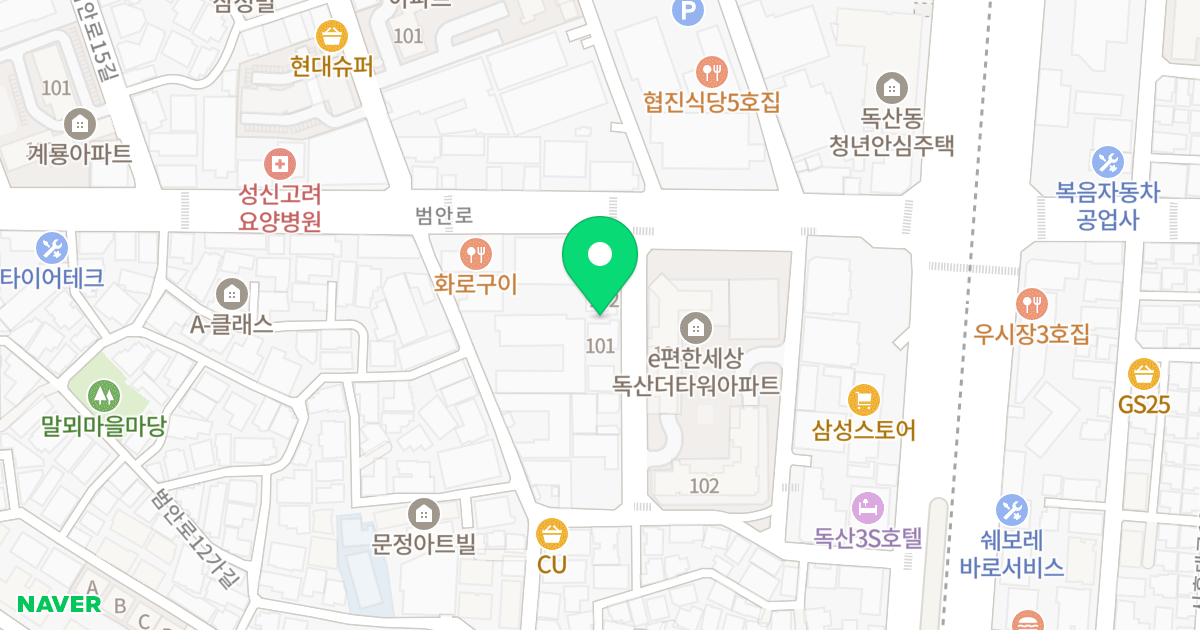 루나플라체 위치 지도 - 서울특별시 금천구 범안로18길 8