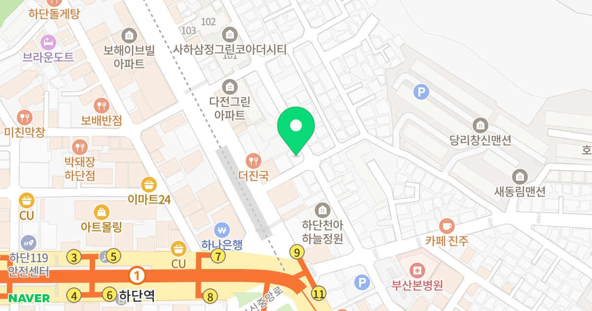 M타워 위치 지도 - 부산광역시 사하구 승학로3번길 19