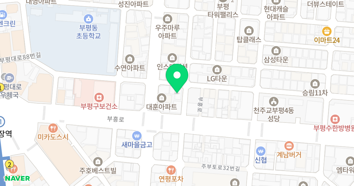 아이씨티 위치 지도 - 인천광역시 부평구 부흥로303번길 7