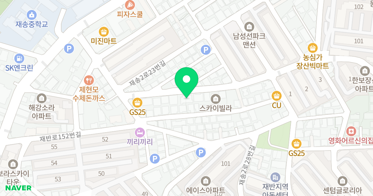 주건축물제1동 위치 지도 - 부산광역시 해운대구 재송2로 46