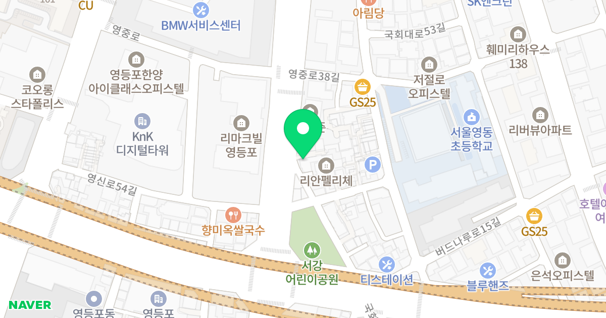레시오 오피스텔 위치 지도 - 서울특별시 영등포구 영중로 116