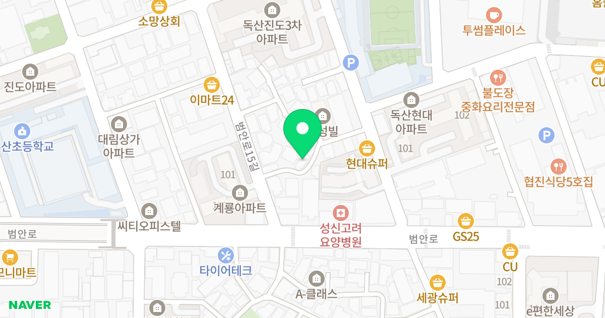 리버빌러티 위치 지도 - 서울특별시 금천구 범안로15길 8-9