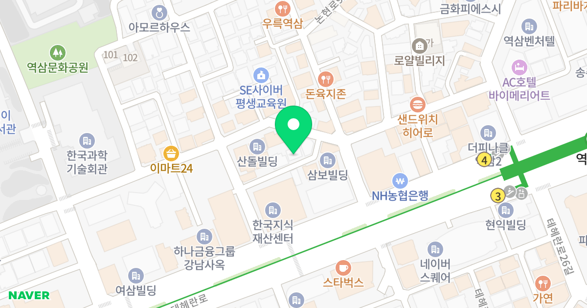(647-5) 위치 지도 - 서울특별시 강남구 테헤란로13길 8-7