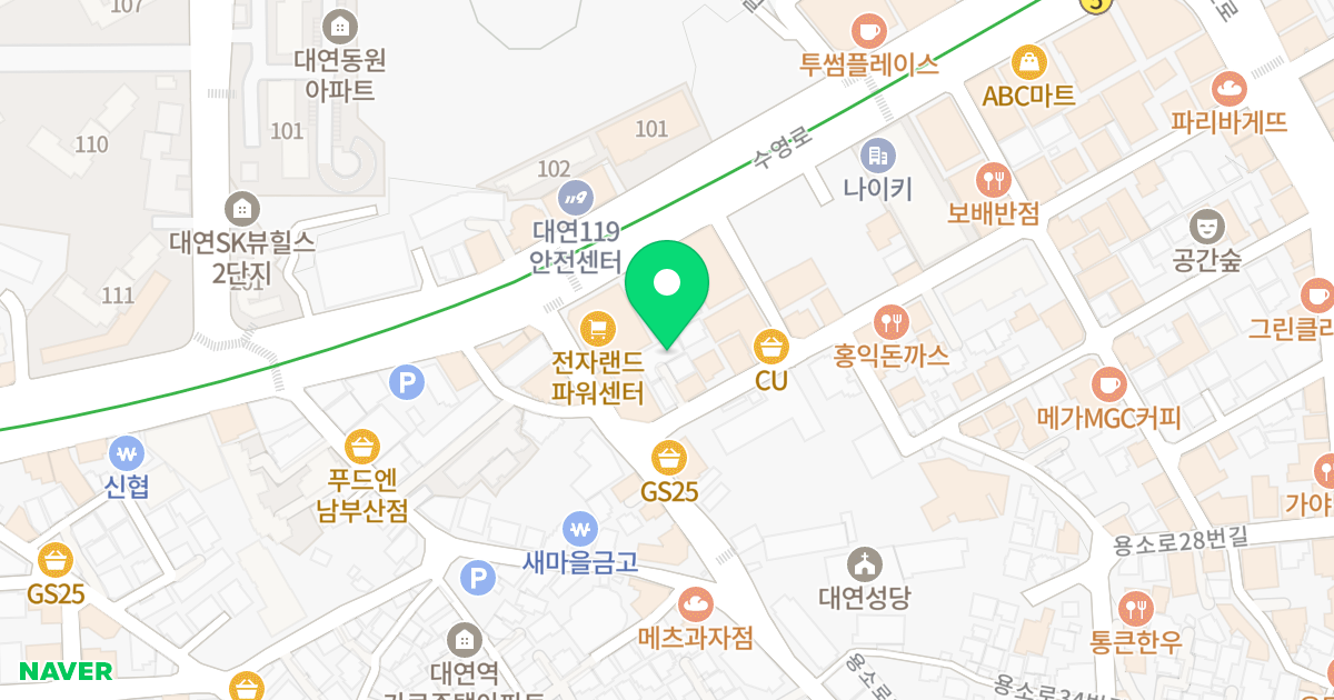 대경 위치 지도 - 부산광역시 남구 용소로8번길 58-6