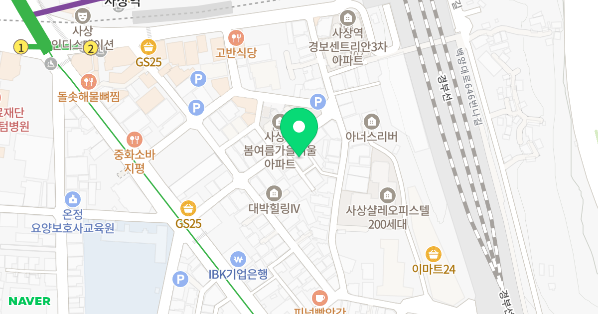 태양홈스텔 위치 지도 - 부산광역시 사상구 사상로162번길 24