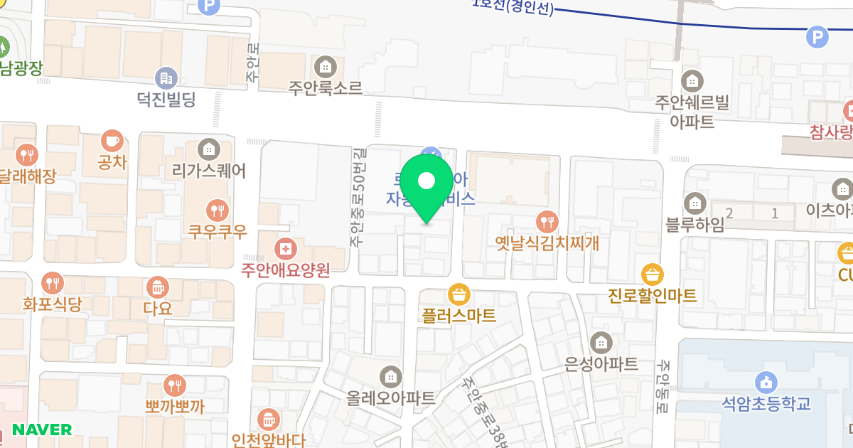크라운 위치 지도 - 인천광역시 미추홀구 주안중로50번길 27-13