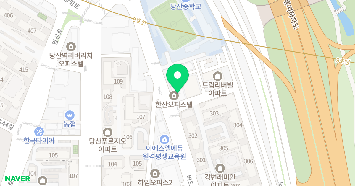 한산 오피스텔 위치 지도 - 서울특별시 영등포구 버드나루로 142
