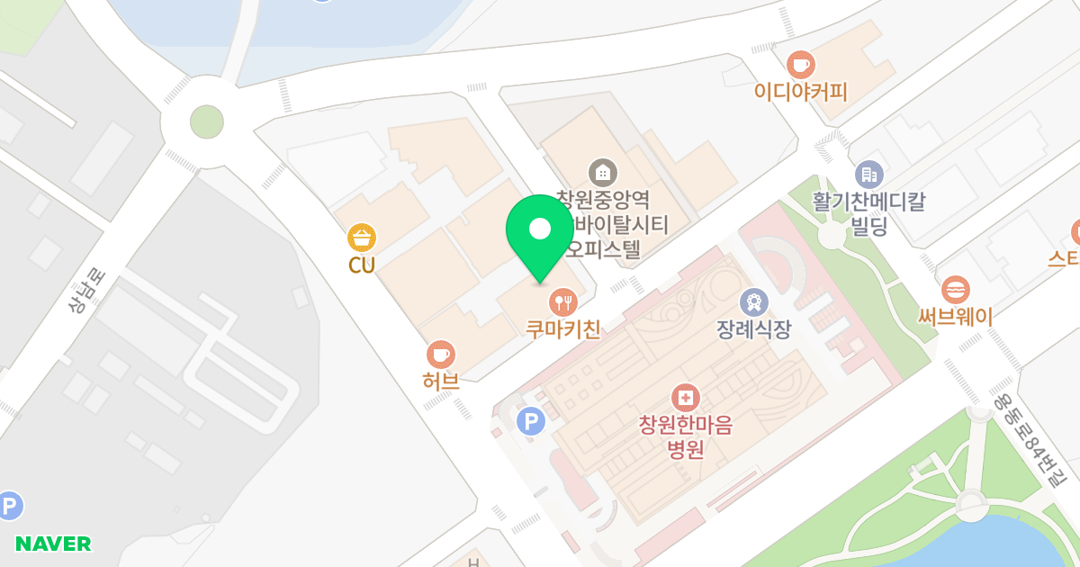 미래리움 위치 지도 - 경상남도 창원시 의창구