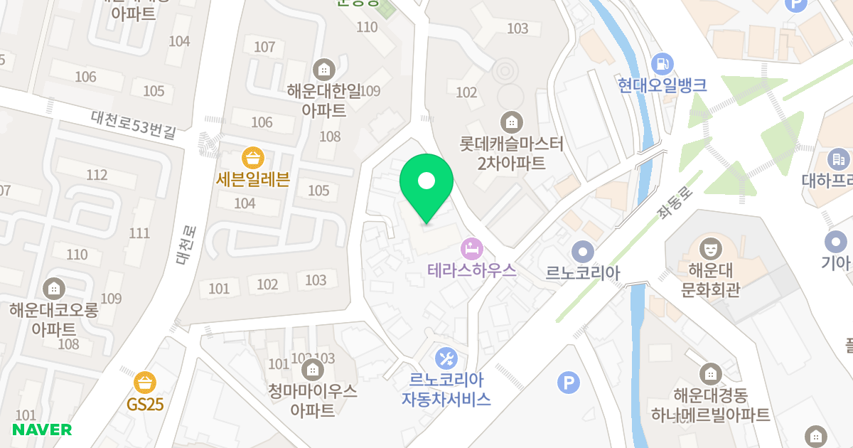 중동 에코하임 위치 지도 - 부산광역시 해운대구 좌동로63번길 17-1