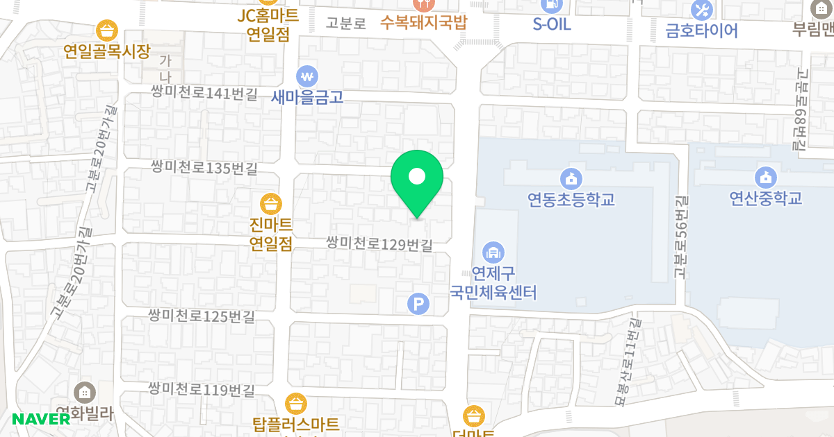 보문타운 위치 지도 - 부산광역시 연제구 쌍미천로129번길 6