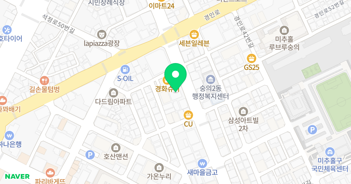 프라임시티 위치 지도 - 인천광역시 미추홀구 미추로 31-1