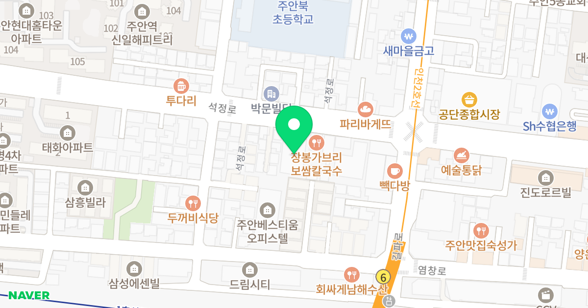 더로프트 위치 지도 - 인천광역시 미추홀구 석정로 384