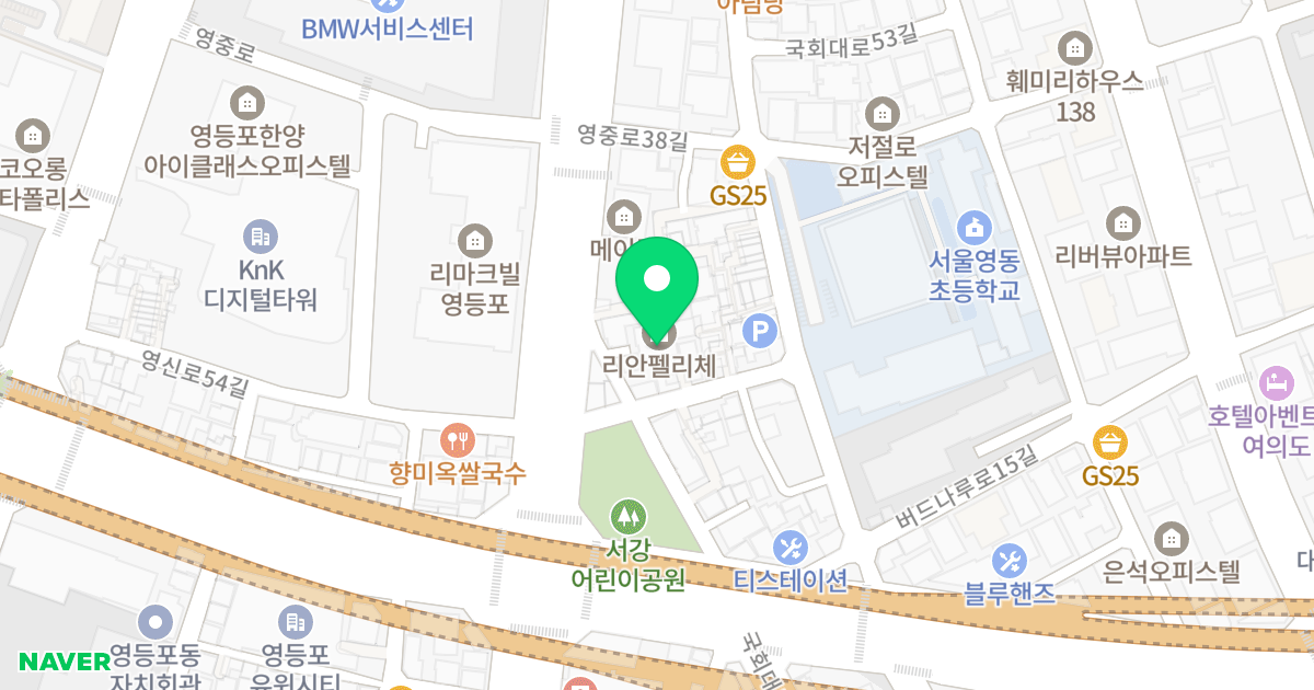 리안펠리체 위치 지도 - 서울특별시 영등포구 영중로 114-8