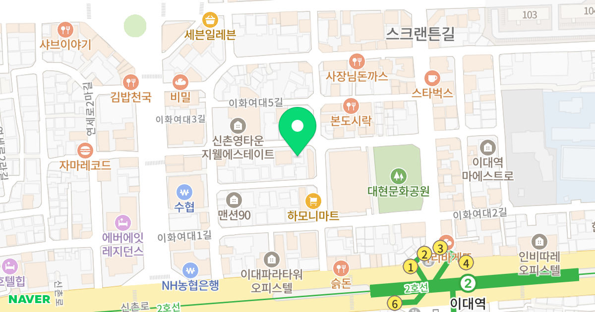 (90-12) 위치 지도 - 서울특별시 서대문구 이화여대3길 23