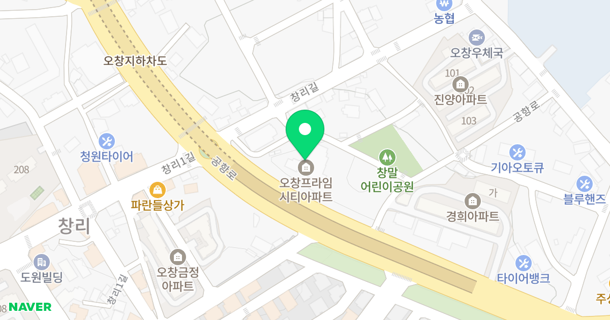 (39-1) 위치 지도 - 충청북도 청주시 청원구 오창읍 공항로 1006
