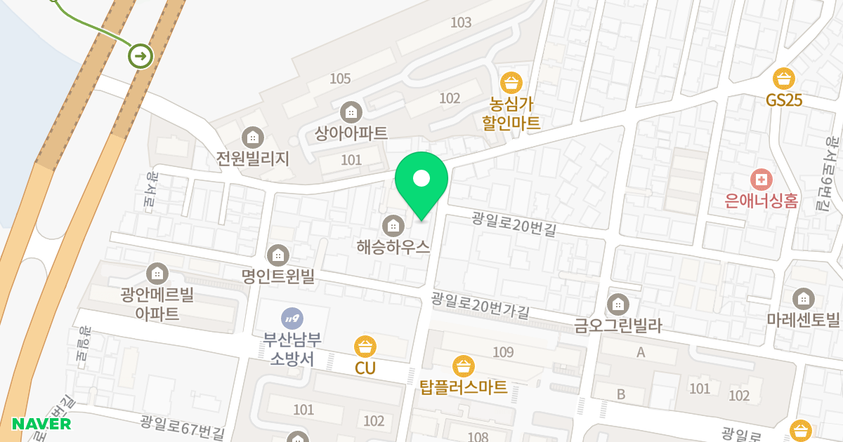 (516-27) 위치 지도 - 부산광역시 수영구 광일로56번길 21