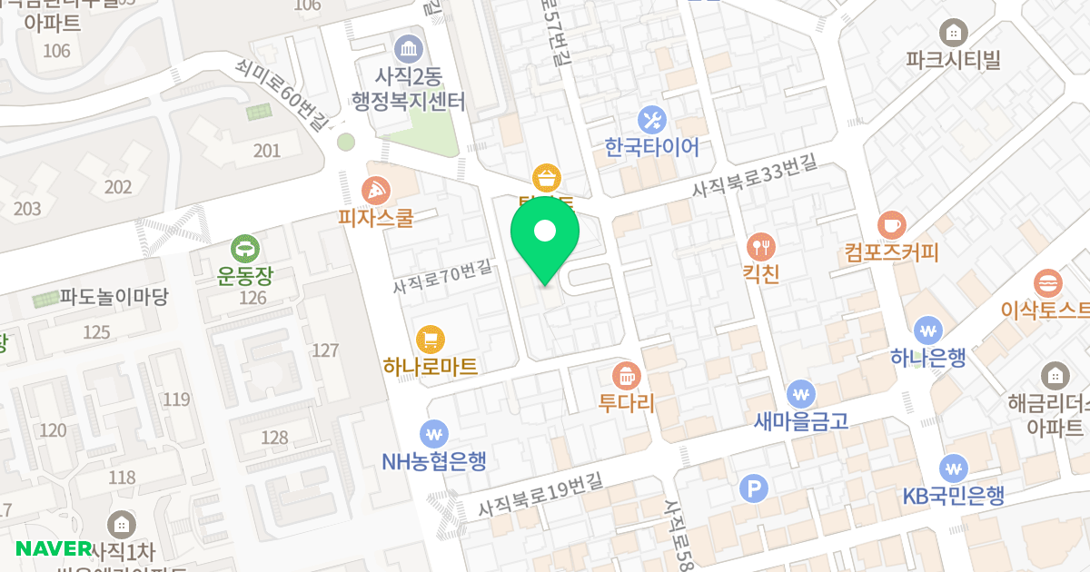 상우다솜마을 위치 지도 - 부산광역시 동래구 사직북로63번길 51