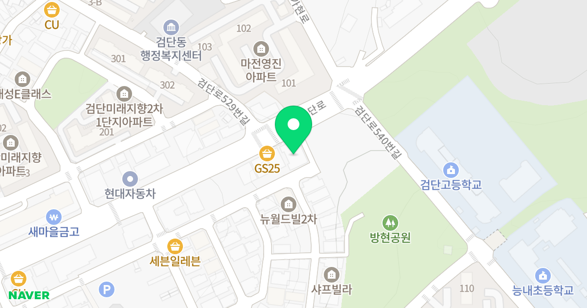 타워팰리스 위치 지도 - 인천광역시 서구 검단로 534